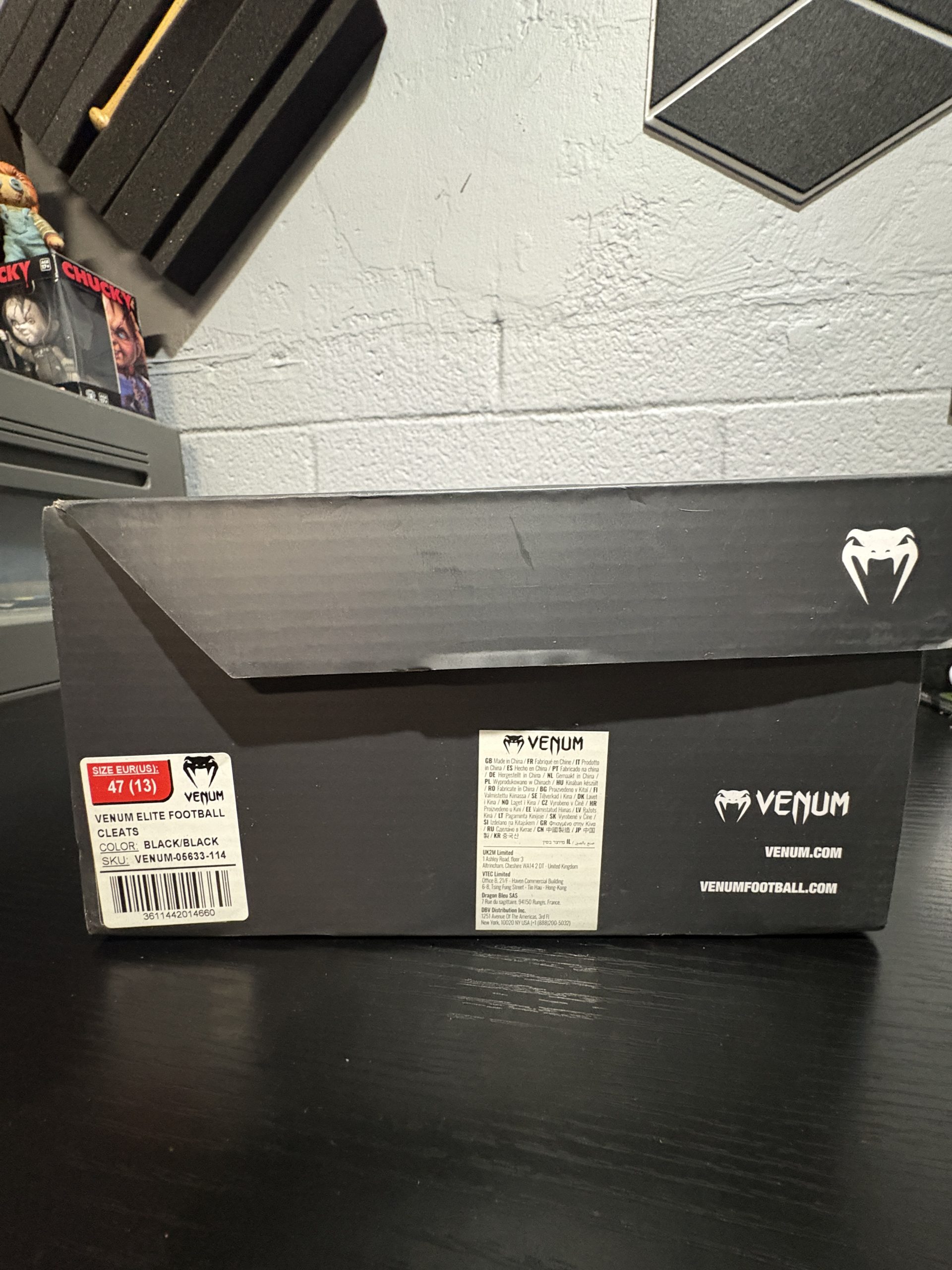 Venum Elite Football Cleats - Black/Black (Size 13 US / 47 EU) - Image 2