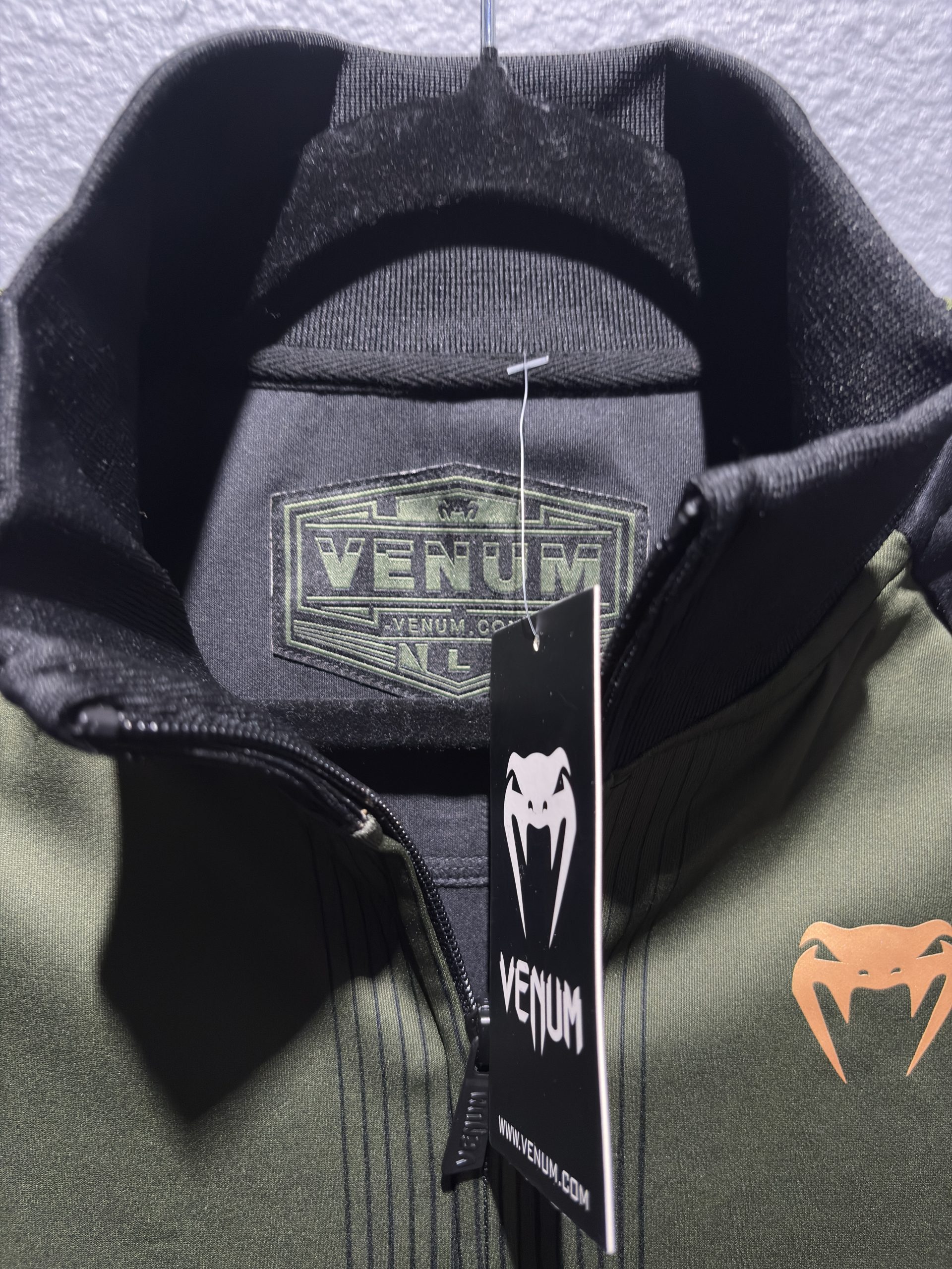 Venum Full-Zip Track Jacket - Khaki/Black (Size L) - Image 5
