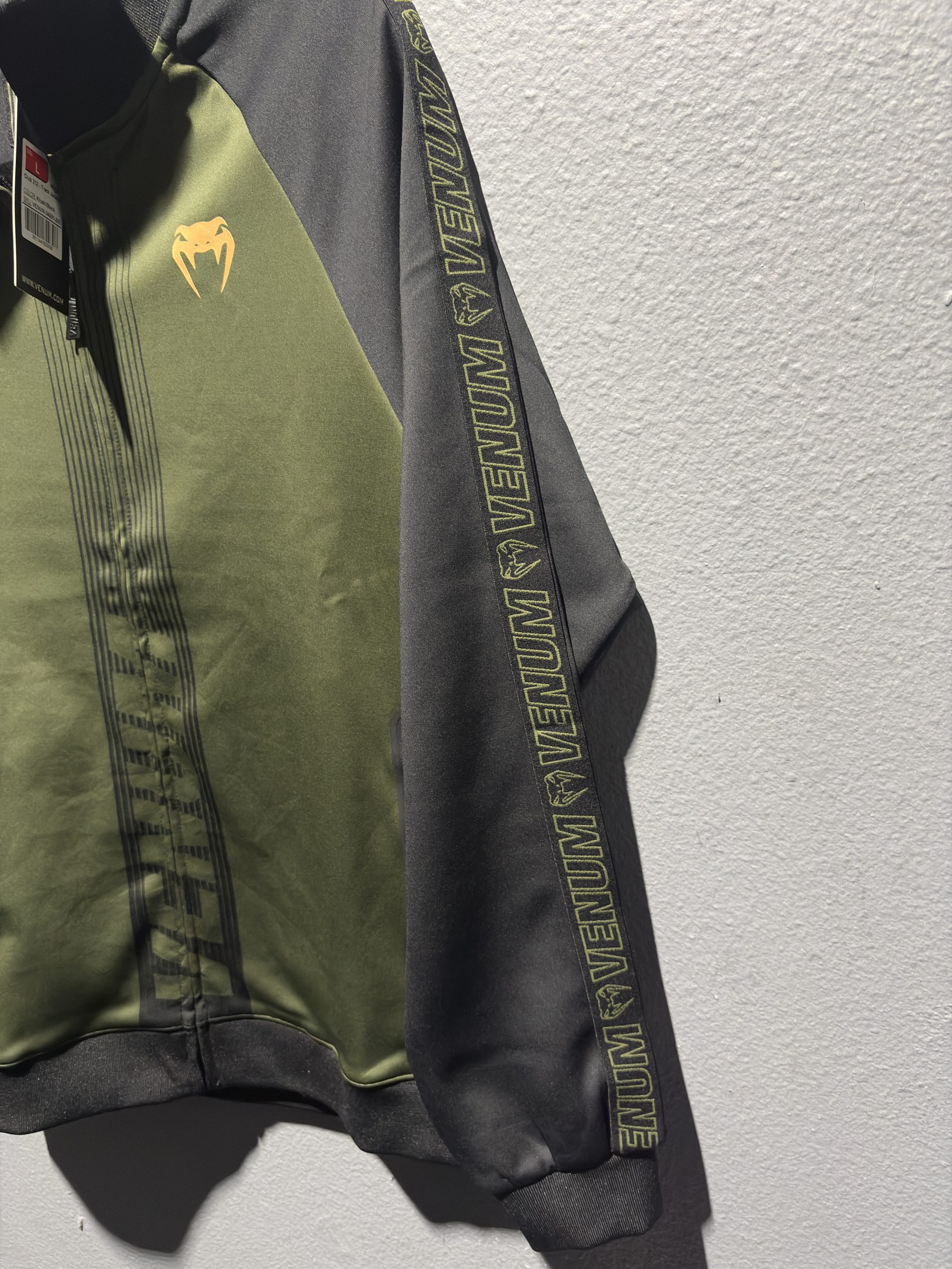 Venum Full-Zip Track Jacket - Khaki/Black (Size L) - Image 6