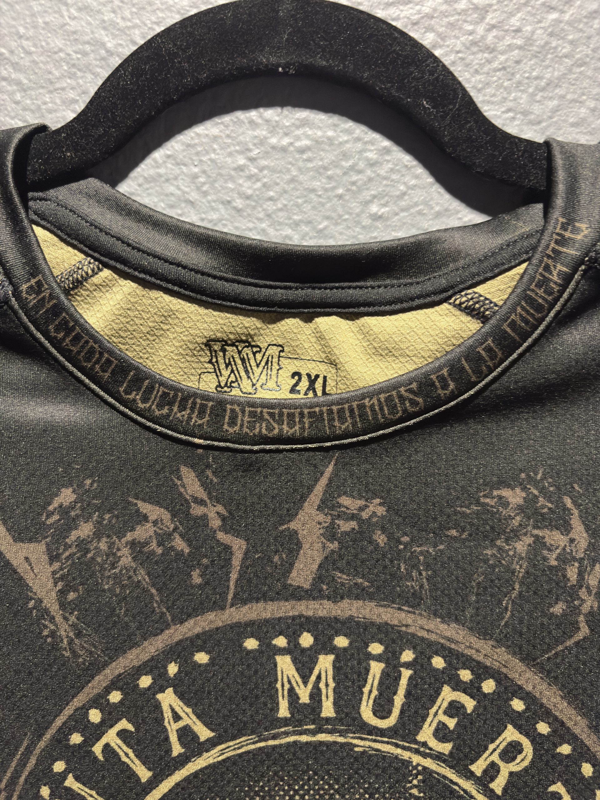 Venum Santa Muerte Rashguard - Black/Brown (Size 2XL) - Image 3