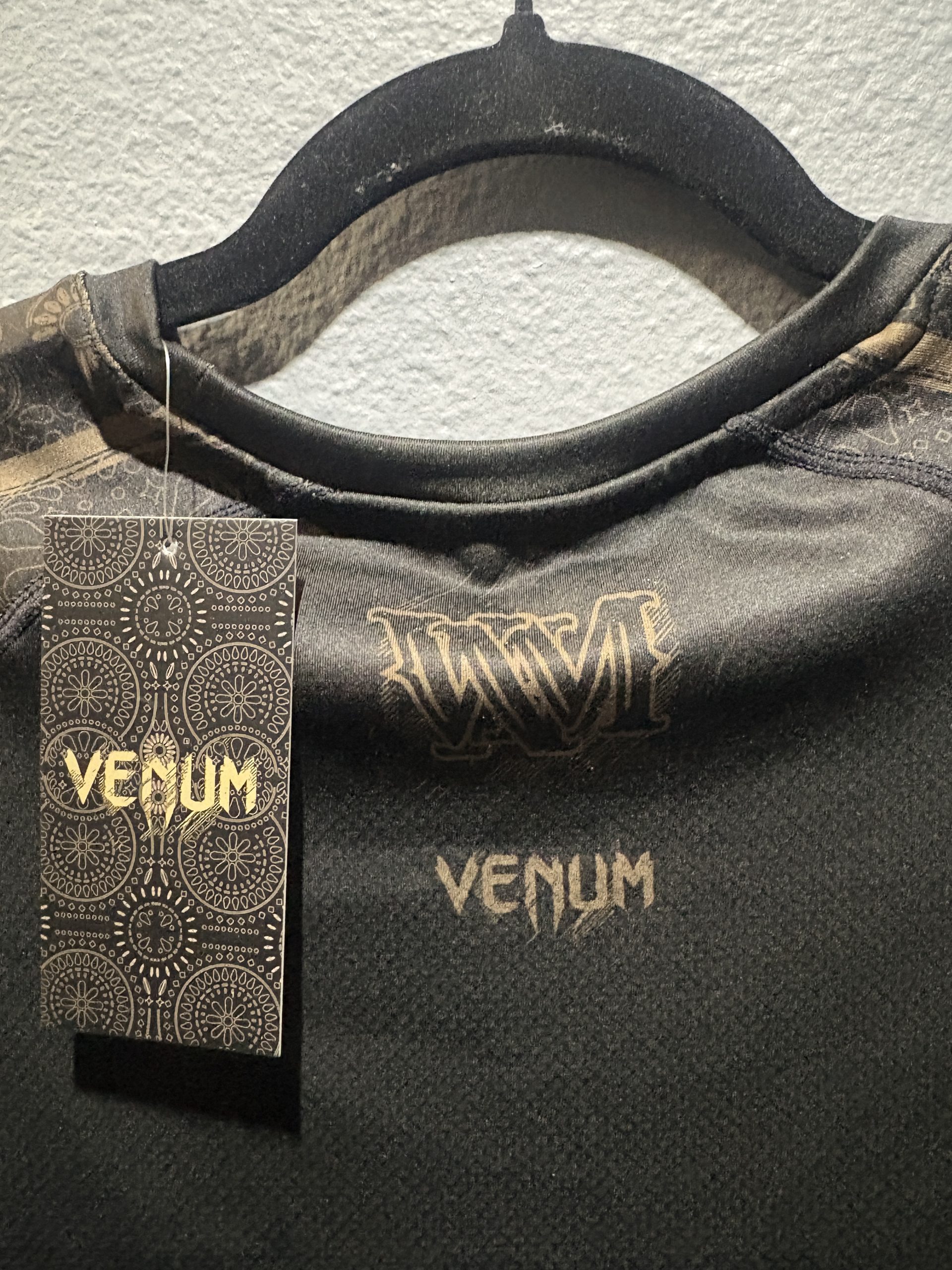 Venum Santa Muerte Rashguard - Black/Brown (Size 2XL) - Image 5