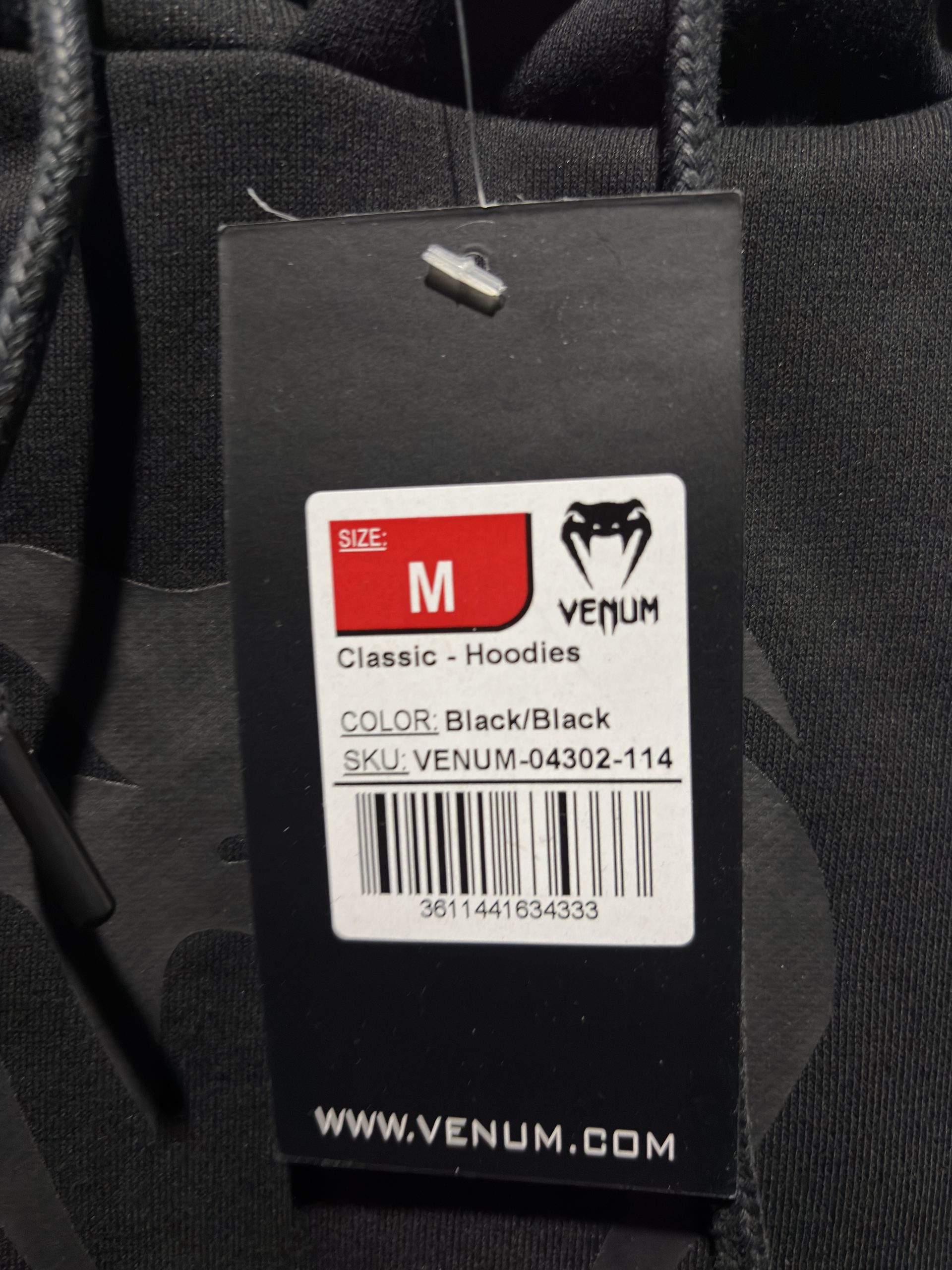 Venum Classic Hoodie - Black/Black (Size M) - Image 4