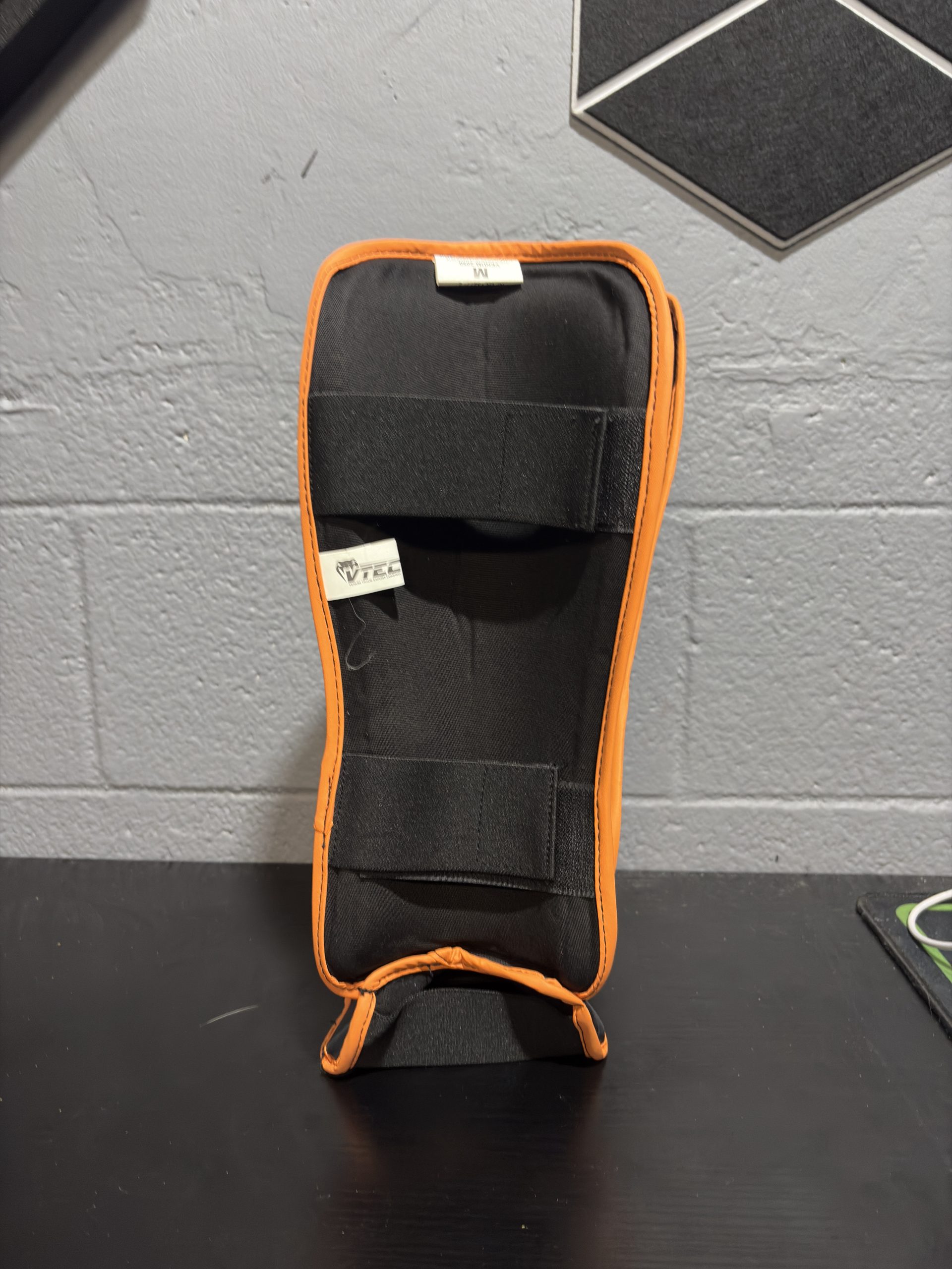 Venum Elite Shin Guards - Black/Bronze - Image 3