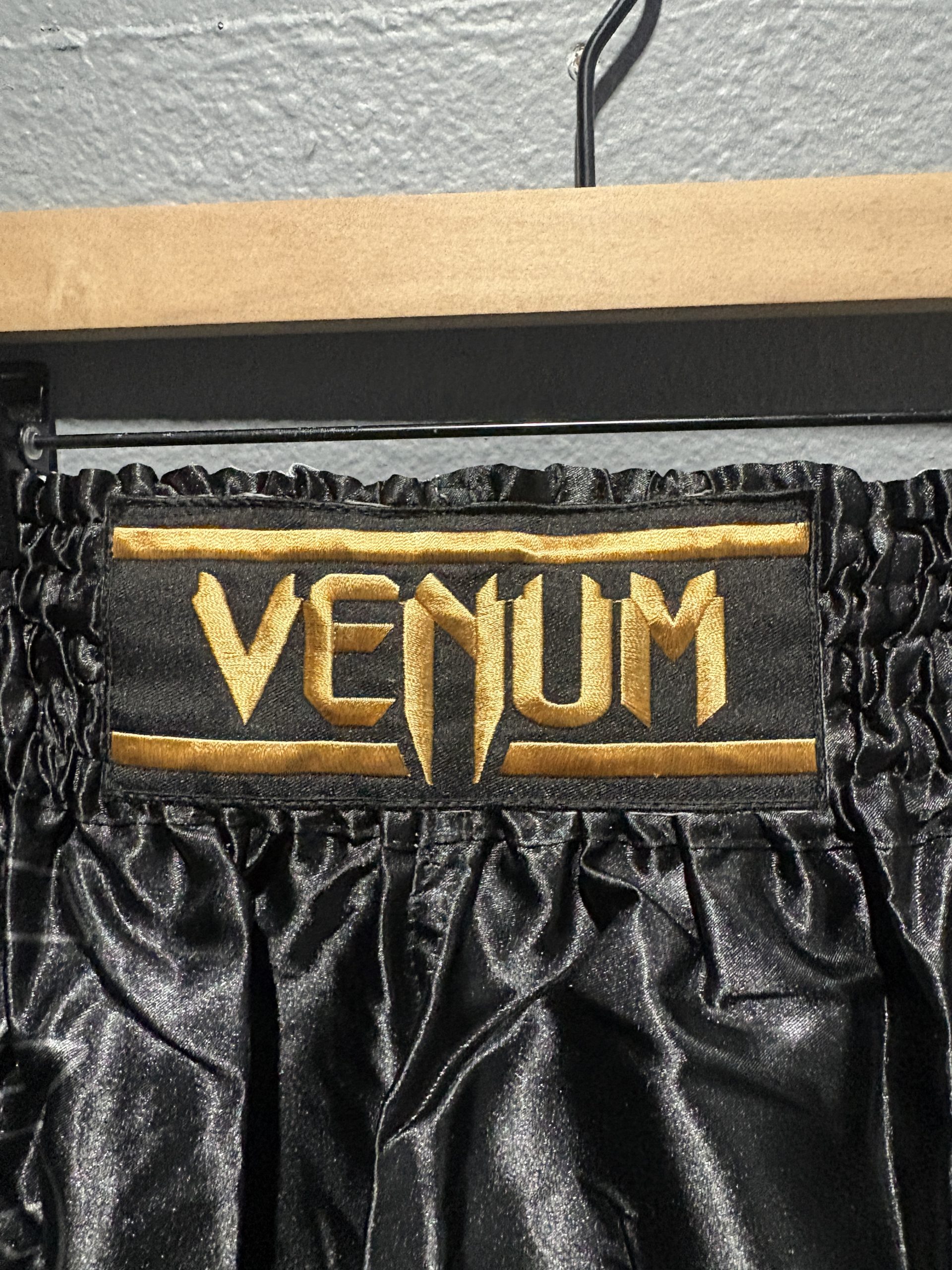 Venum Petrosyan 2.0 Muay Thai Shorts - Black/Gold (Size XXL) - Image 3