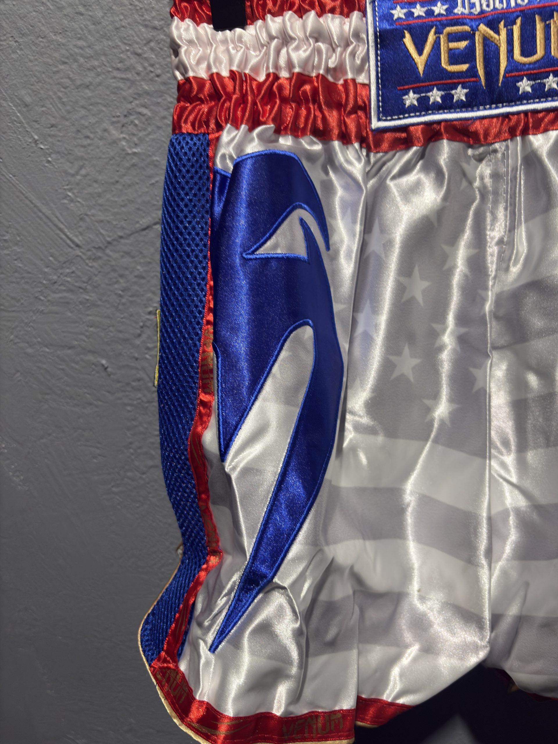 Venum "MT Flags" Muay Thai Shorts - USA Flag (Size L) - Image 3