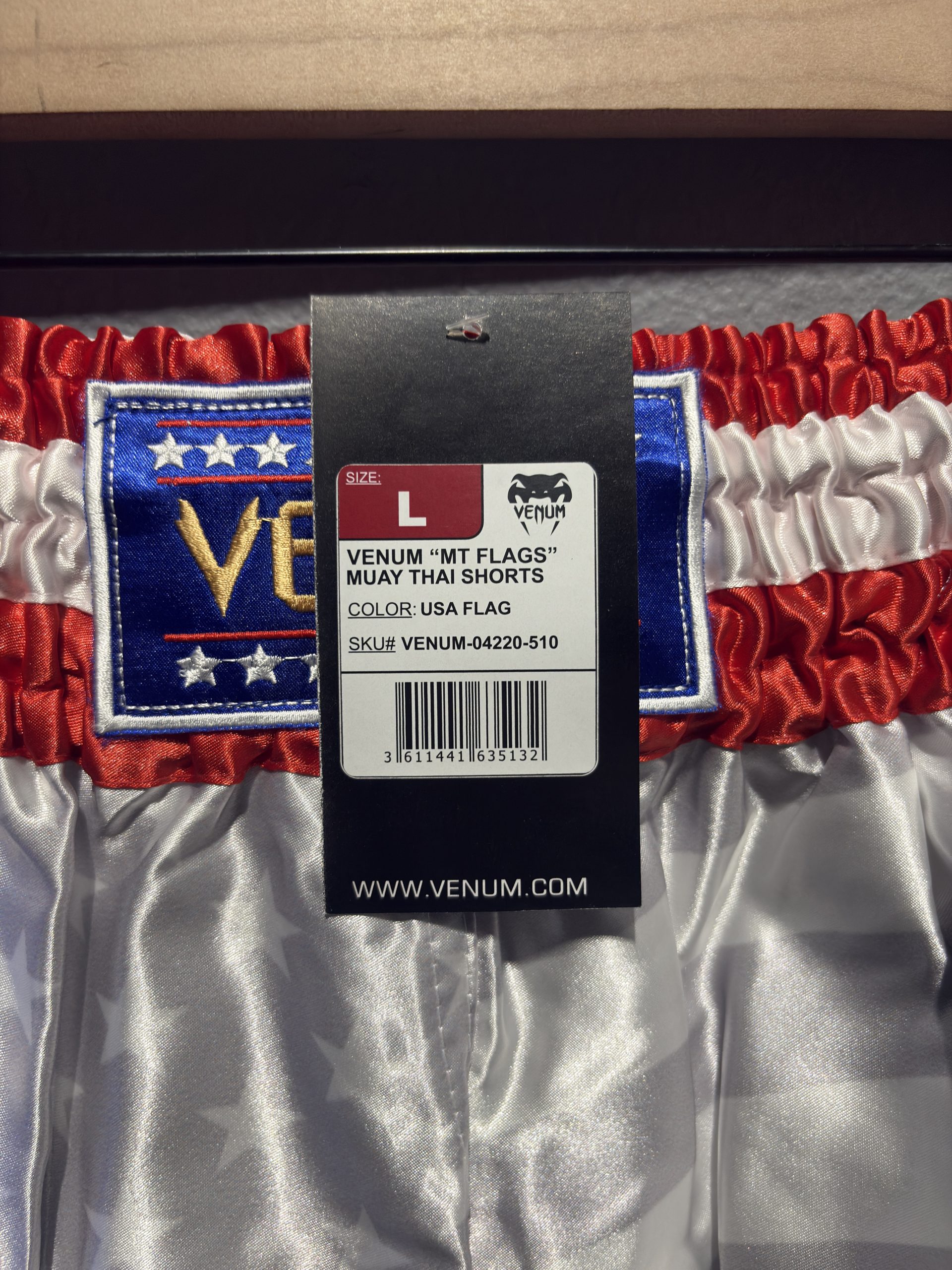 Venum "MT Flags" Muay Thai Shorts - USA Flag (Size L) - Image 6