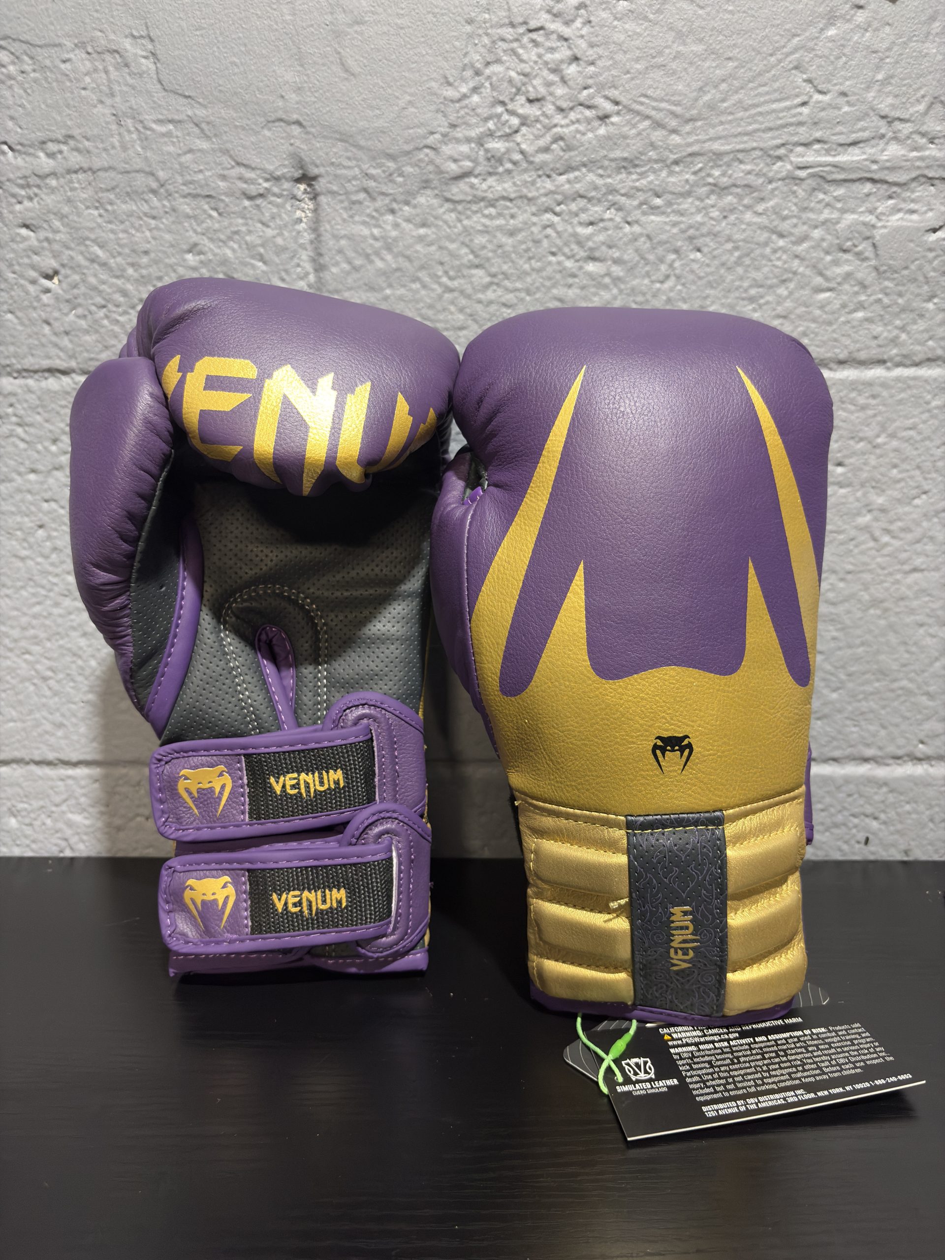 Venum Reverso Boxing Gloves - Dark Purple/Gold (Size 12oz) - Image 2