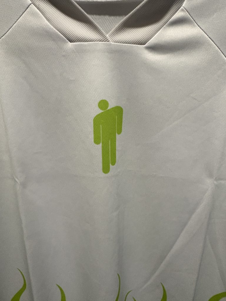 Bleacher Report x Billie Eilish Flame Graphic Soccer Jersey - White/Neon Green (Size M)