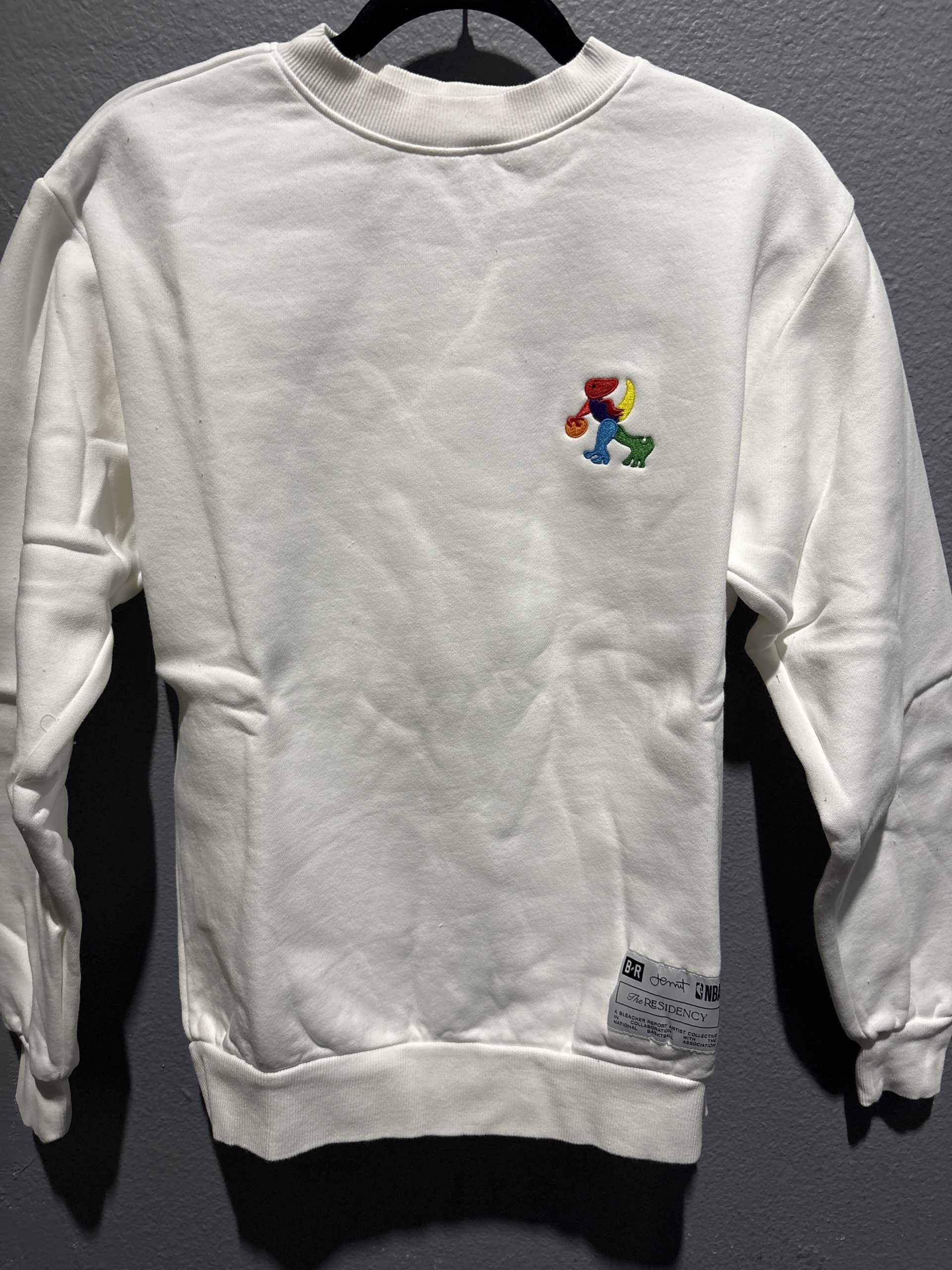 Bleacher Report The Residency x Playa Society x NBA Boston Celtics Applique Crewneck Sweatshirt - Off-White (Size M) - Image 2