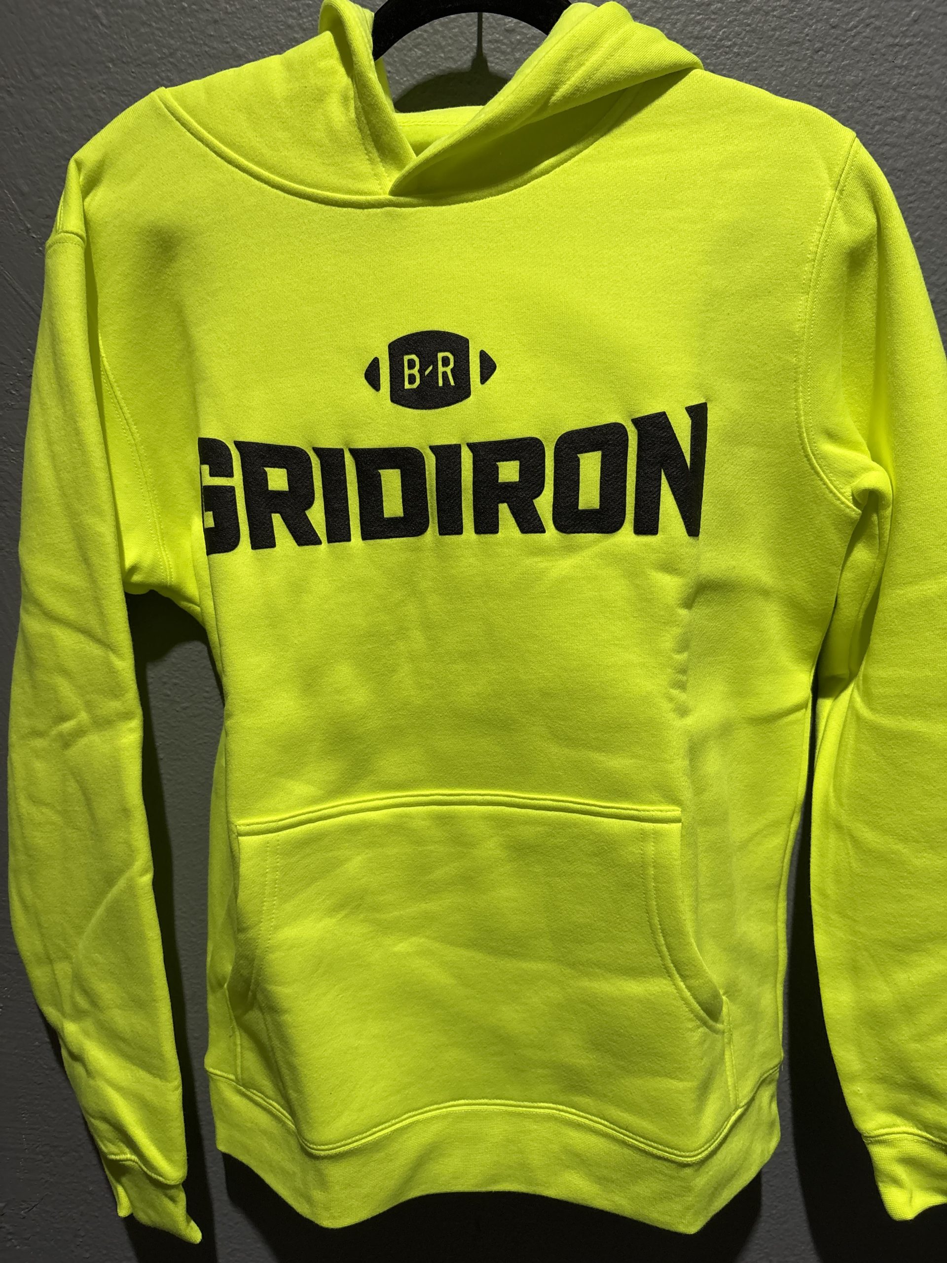 Bleacher Report x AS Colour Gridiron Graphic Hoodie - Neon Yellow/Safety Green (Size S) - Image 2