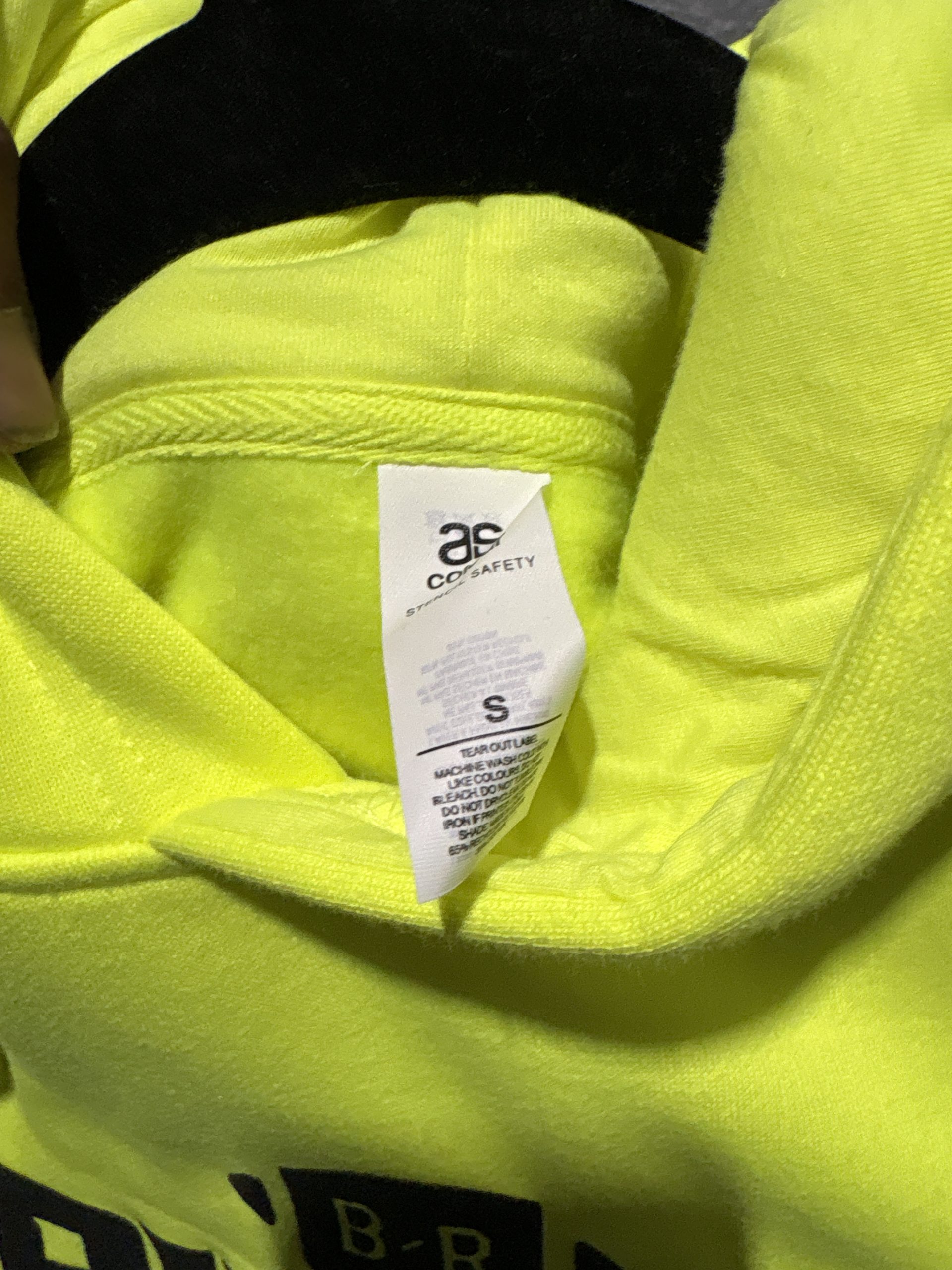 Bleacher Report x AS Colour Gridiron Graphic Hoodie - Neon Yellow/Safety Green (Size S) - Image 3