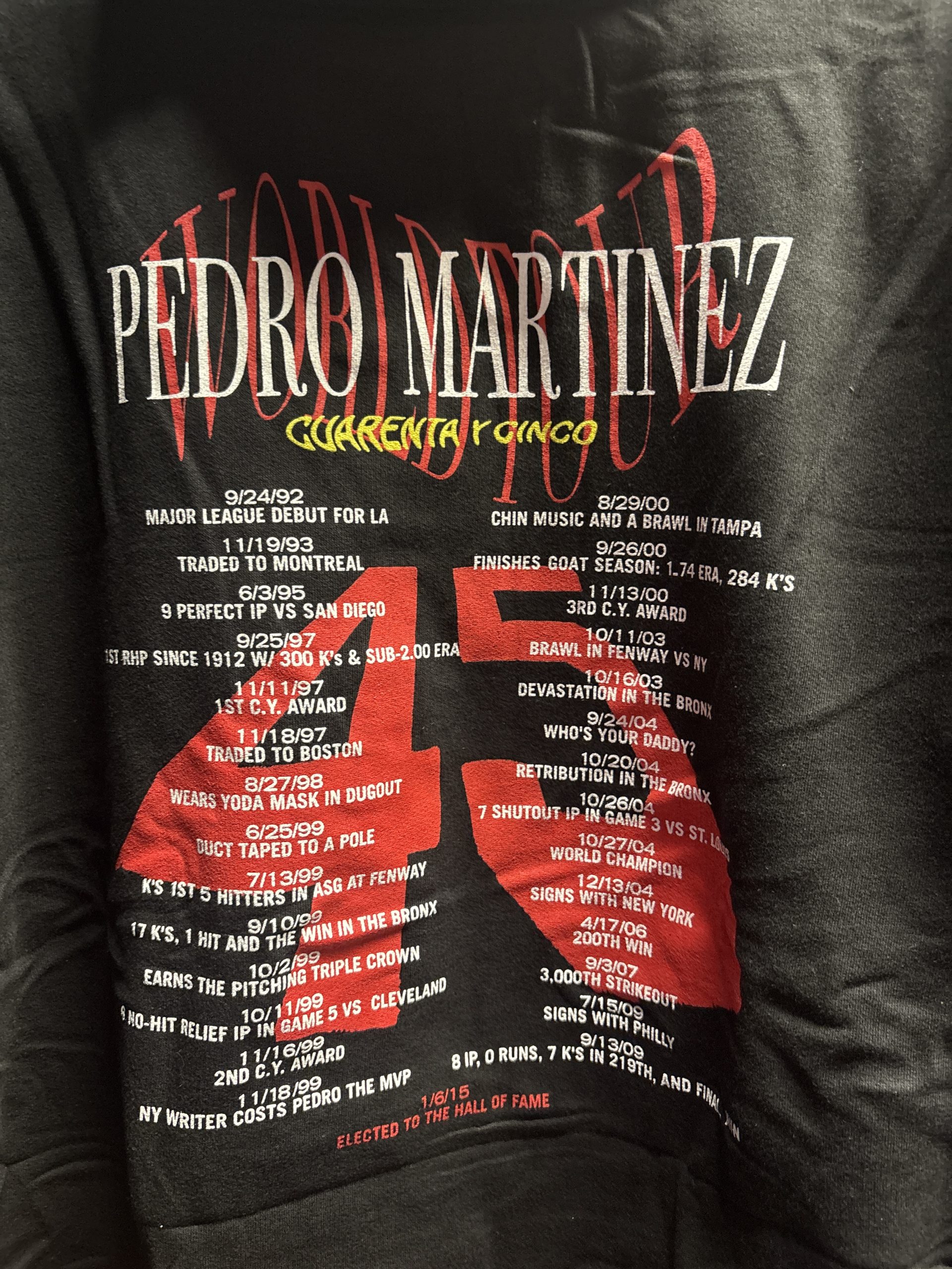 Bleacher Report x Pedro Martinez "World Tour" Graphic Hoodie - Black (Size L) - Image 5